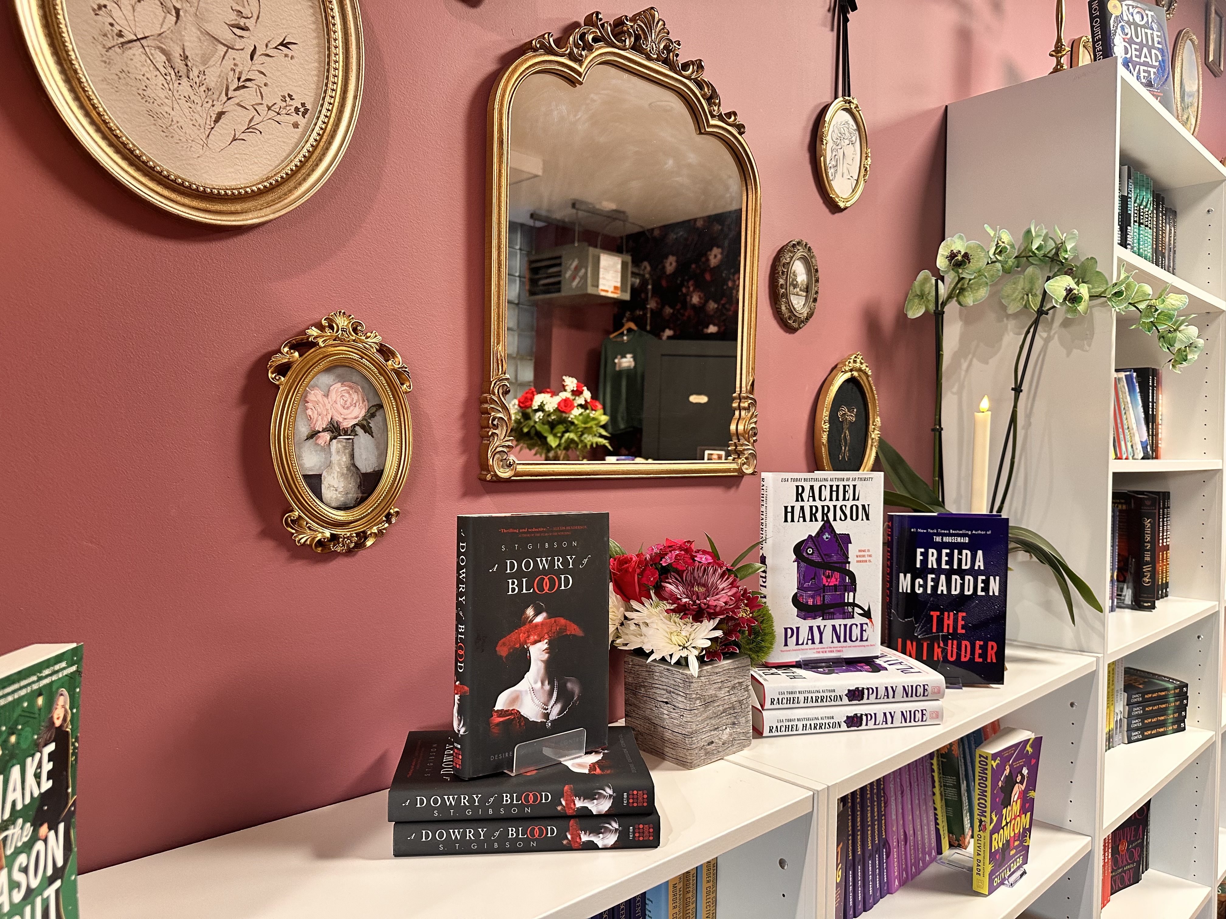 Bound by Books storefront window on Broadway in Grove City, OH